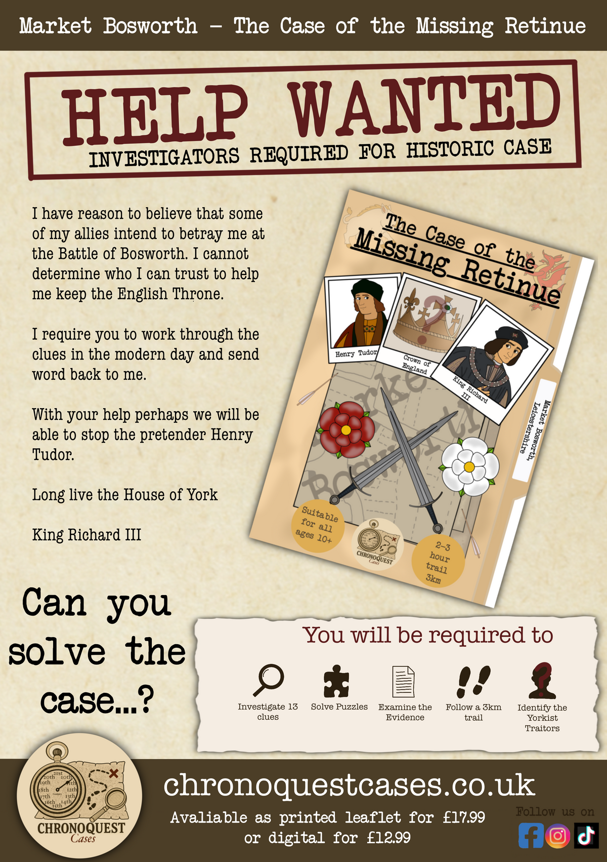 Market Bosworth - The Case of the Missing Retinue (Digital Edition)